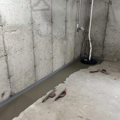 recent basement waterproofing work, scaled
