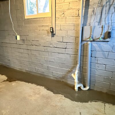 recent basement waterproofing work, scaled