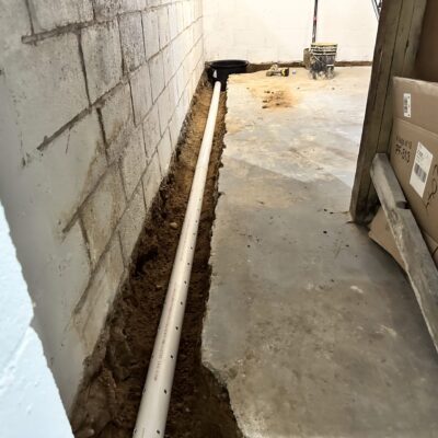 recent basement waterproofing work, scaled