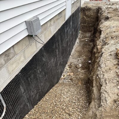 recent basement waterproofing work, scaled