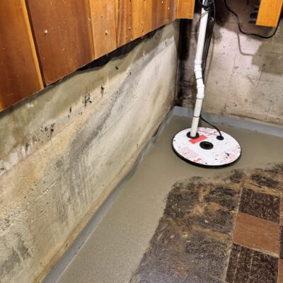 recent basement waterproofing work, scaled